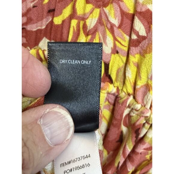 Torrid Plus SZ 4 Blouse Top Floral Ruffled V-Neck Long Sleeves Drawstring Waist - Picture 11 of 15